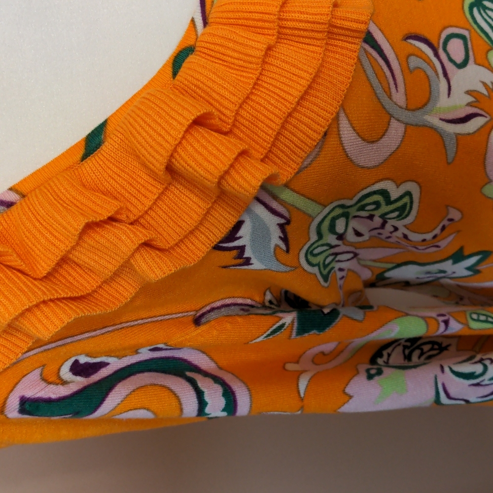 Funky Orange Print Top - Picture 2 of 4